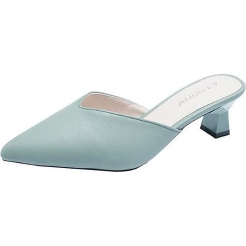 White Spring Office Shoes Women High Heels Pump 5CM Slip on Sandals Sandalias Comfortable Ladies Tenis White High Heels