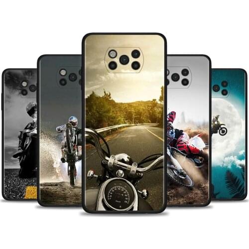 Case For Poco X3 M3 Pro NFC F1 Cover for Mi Note 10 Pro Fundas for Mi CC9 Pro CC9E A3 A2 Lite Coque Moto Cross motorcycle sports
