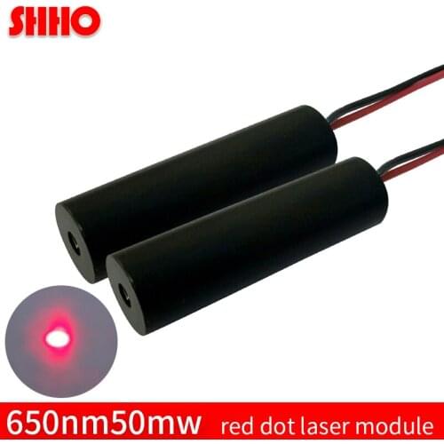 Long service life 650nm 50mw red dot laser module adjustable spot industrial class production point 3 to 5V ACC driver locator