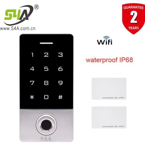 WIFI keyless door lock Waterproof Fingerprint Access Control Cheapest Standalone Keypad Finger +RFID Card Door Entry TF1
