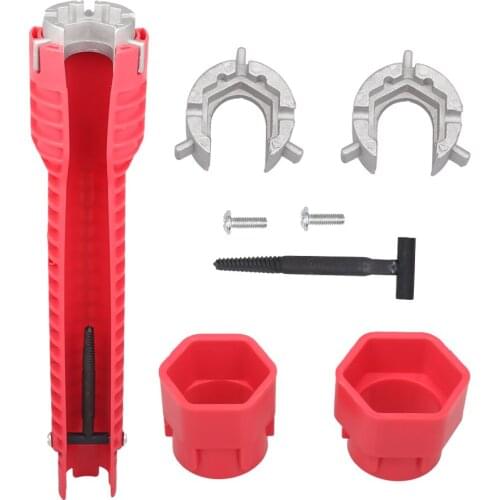 8 In 1 Flume Wrench Anti-slip Kitchen Sink Repair Tools Bathroom Faucet Assembly Key Plumbing Installation Wrench