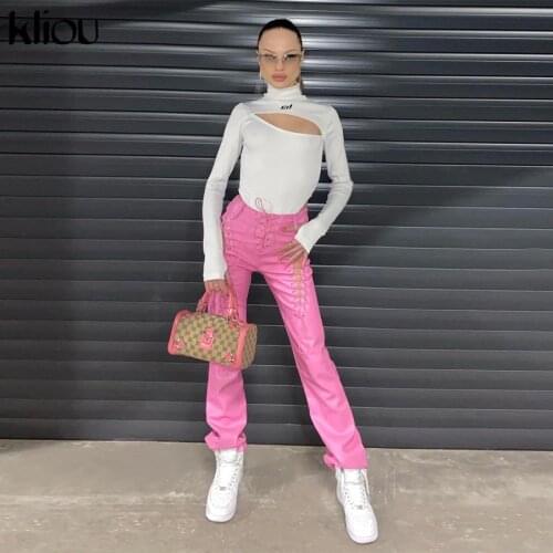 Женские прямые брюки Kliou China At AliExpress