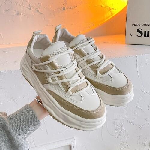 TYDZSMT Autumn Sneakers Women Platform Shoes Thick Bottom Non-slip Chunky Sneakers Breathable Mixed Colors Casual Shoes Woman