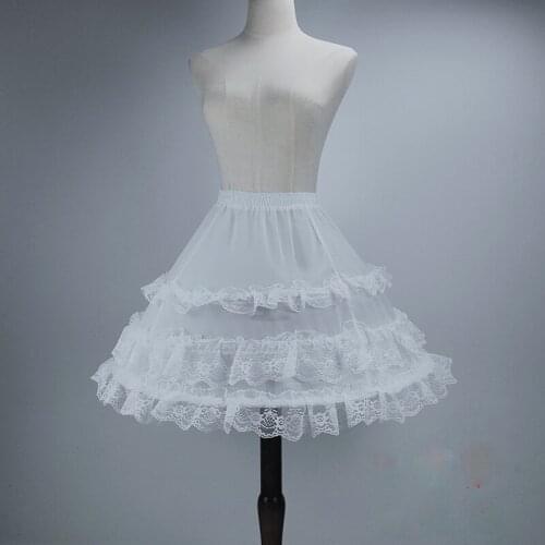 Cool Fishbone Crinoline Lolita Adjustable Violence Slip Dress Soft Mesh Skirt