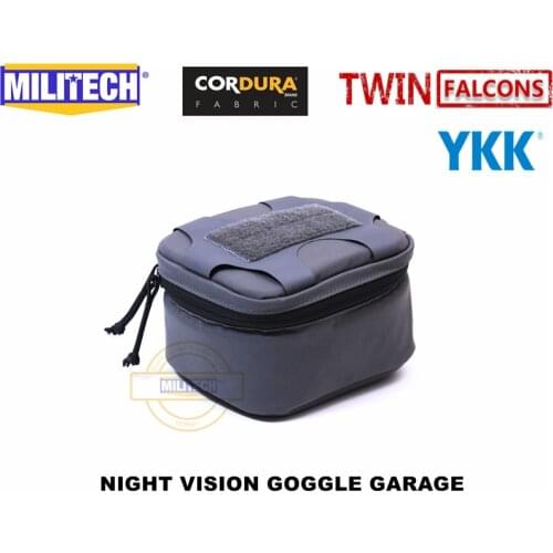 MILITECH TWINFALCONS TW Delustered Cordura NVD NOD NVG Garage for Helmet Night Vision Device Goggle Binocular Pouch Storage