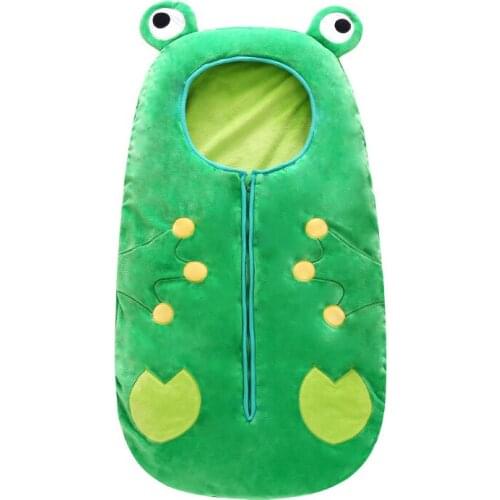 Cute Cartoon Frog Shape Baby Sleeping Bag, Thicken Warm Kids Sleepsacks For Winter, Newborn Bedding Bag Sac De Couchage