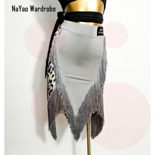 2020 New Latin Dance Dress Women Tassel Latin Dance Skirt for Ballroom Samba Tango Chacha Belly Dancing Performamnce LW544