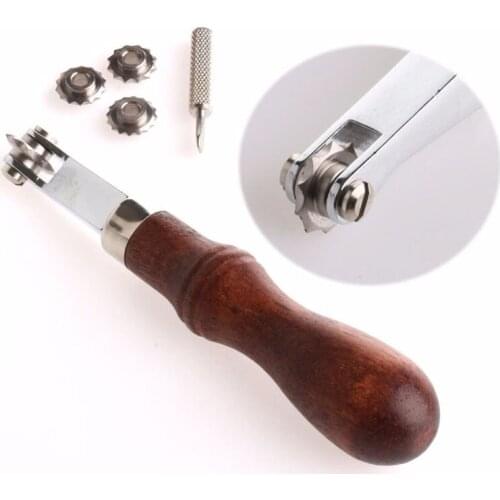 New DIY hand tools leather tools crossed rounds from the wheel spacing wheel leather punching round