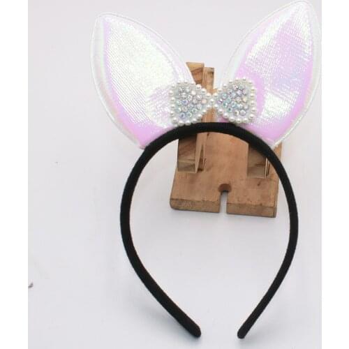 Cut Rabbit Ears Headband Kids Butterfly Pearl Hairbands Girls Hair Band Birthday Gift Princess Hair Accessories for Women