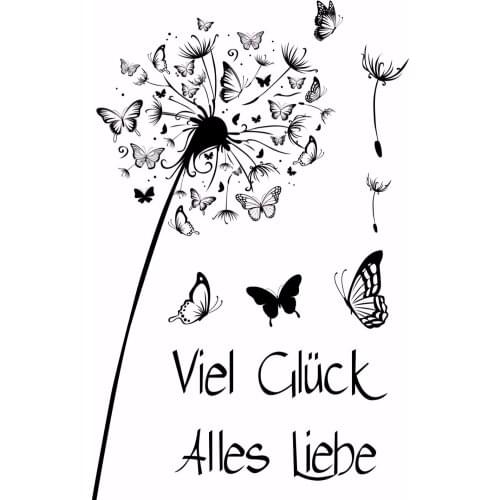 Dandelion Butterfly Transparent Clear Silicone Stamp/seal for DIY Scrapbooking/ Album Decorative Clear Stamp Sheets ST0158