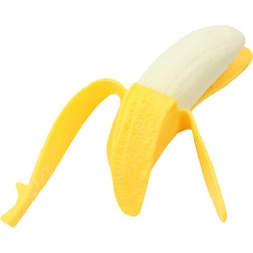 Cute Spoof Peeling Banana Squish Fidget Toys Antistress Stress Relief Decompress Squeeze Prank Tricks Kids Toy for Gifts