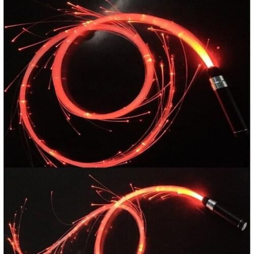 LED Fiber Optic Whip Rechargeable Fiber optical Pixel Light-up Whip Light Flow Toy f/Dance Party Lighting show Rave EDM Music