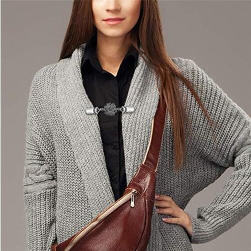 Sweater Shawl Clip With Duck Mouth Clothing Pins Collar Clip Cardigan Holder Sewing Clips For Suspenders Antique Flower Shirt