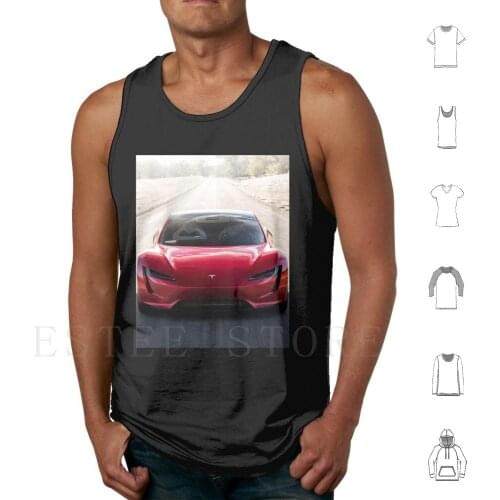 Tesla Roadster Newest Model ( 2022 ) T Shirts Tank Tops Vest Sleeveless Tesla Roadster Newest Model 2022 Tesla Roadster