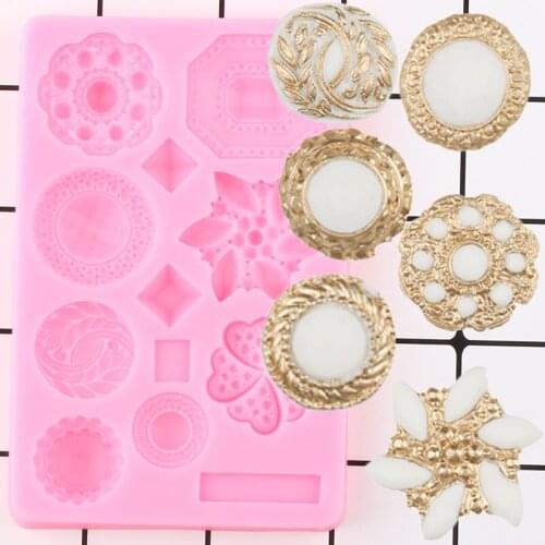 Jewelry Gems Silicone Mold Cupcake Topper Fondant Molds Wedding Cake Decorating Tools Chocolate Gumpaste Moulds Candy Clay Mould