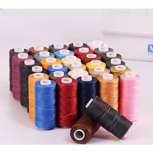 0.8Mm Thickness 150D Waxed cord For Shoes Waxed Strings For Clothing Sewing Accessories Hand Stitching Thread Flat Waxed Thread