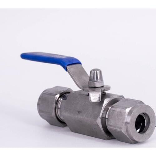 100 PCS Fit12mm Tube OD Compression Ball Valve 304 Stainless Steel