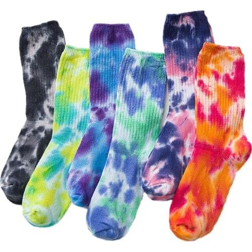 2020 Fashion Short Socks Men Women Tie Dye Socks Colorful Cool Crew Socks Funny Hipster Skatebord Ankle Female Sox