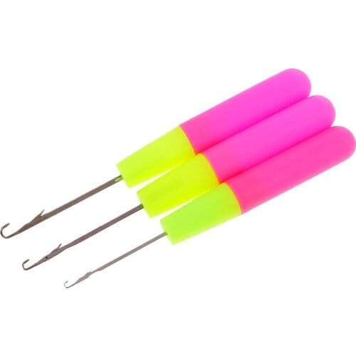 3 Sizes Crochet Hook Set Soft Handle Stainless Steel Crochet Knitting