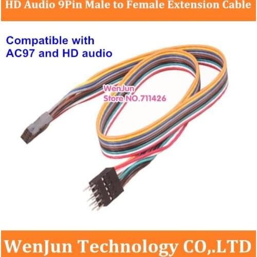 40cm Host Case Chassis Internal Motherboard Mainboard HD Audio 9Pin Male to Female Extension Cable for DIY PC Desktop