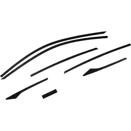 6Pcs Window Trims Rain Eyebrow Shield Cover Vinyl Decal Kit Matte Black Fit for Honda Civic Sedan 2016 2017 2018 2019 2020 2021