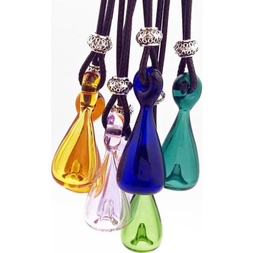 7X Diffuser Perfume Refillable Coloured handmade Essential Oil Aromatherapy Bottle Pendant Necklace drop pendant necklace