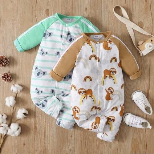 Baywell Newborn Infant Boys Girls Rompers Cartoon Cotton Jumpsuit Soft Autumn Spring Jumpsuits One-Pieces Baby Clothes 0-18M