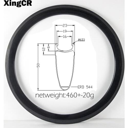 Basalt Brake Surface 700C*23mm 50mm Clincher V shape Road Bike Rims for Triathlon TT Cyclocross Customized Accpeted