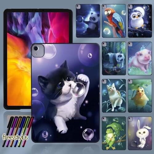 Animal Series Cute Pattern Tablet Case for Apple IPad Air 4 2020 10.9 Inch Drop Resistance Hard Shell + Stylus