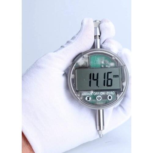 0.01mm Digital Dial Indicator Meter IP54 Oil-proof 12.7mm/0.5" Electronic Lithium Battery Micrometer Carbide Tip Precision Gauge