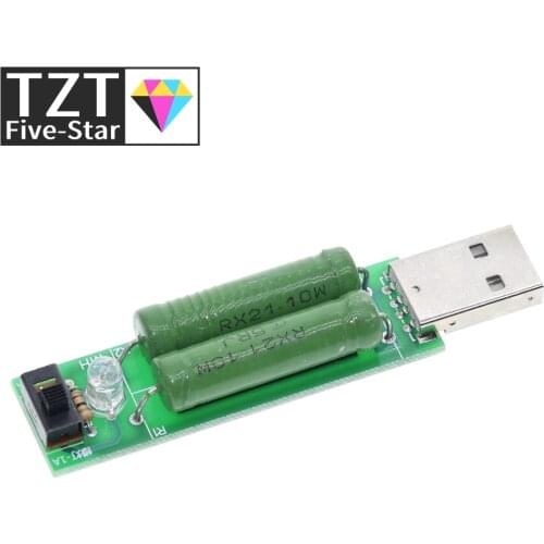 USB Port Mini Discharge Load Resistor Digital Current Voltage Meter Tester 2A/1A With Switch 1A Green Led / 2A Red Led