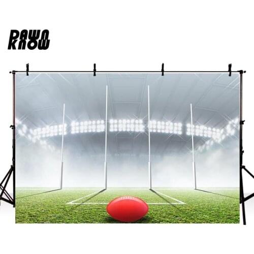 DAWNKNOW Rugby Field Photography Background Photocall Sport Photo Shoot Backdrop For Children Photo Studio Customize G570