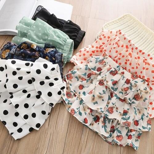 Baby Floral Dress 2021 Summer New Girls' Clothing Children Chiffon Tiered-Ruffle Dress