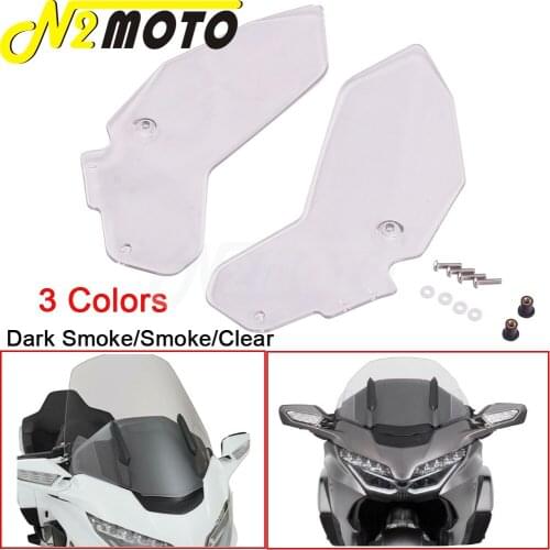 For Honda GL1800 Gold Wing GL 1800 2018-up Motorcycle Clear/Smoke Front Wind Deflector Fairing Case Side Windshield Wind Screen