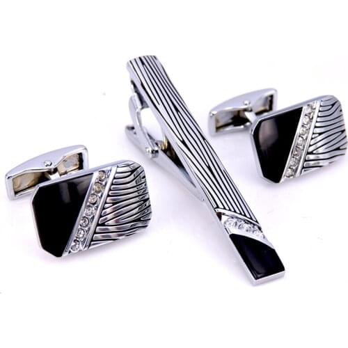 Hot sale Leopard Print Mens Cufflink Cuff Links men Crystal Wedding cufflinks Free shipping Business Shirt Cufflink/Tie pin set