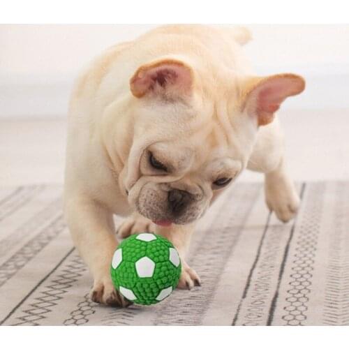 Dog Toy Pet Squeak Latex Ball Toys For Puppies Cats Bite Resistant Molars Interactive Pet Supplies