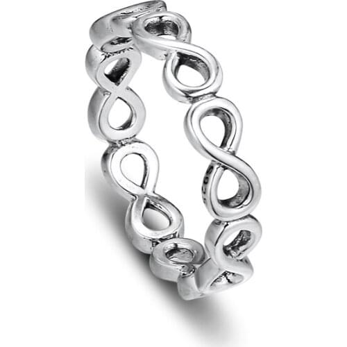 Authentic 925 Sterling Silver Rings Infinite Shine Ring for Women Wedding Jewelry Sterling-Silver-Jewelry #52-58