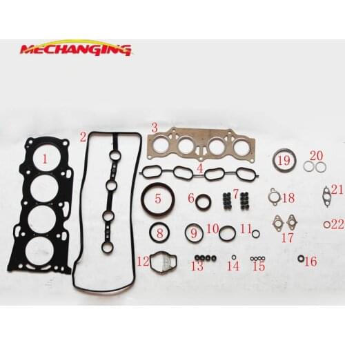 1AZFE For TOYOTA AVENSIS CAMRY Engine Rebuilding Kits Automotive Spare Parts Full Set Engine Gasket 04111-28074 50208000