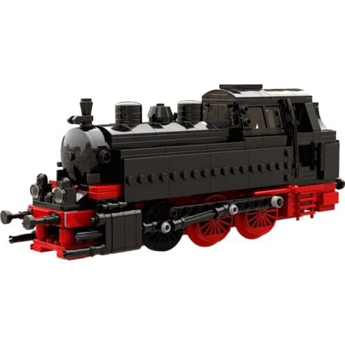 MOC Town BR 80 Steam Engine Cargo Locomotive Building Blocks Set German Railway Trains Vehicle Toys For Children Birthday Gifts
