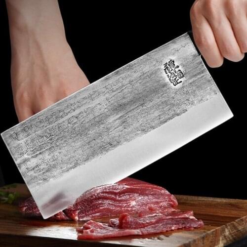 Hand forged kitchen knives sharp slicing knife kitchen knife household meat slices chef special knives Tang knife 5CR15MOV steel
