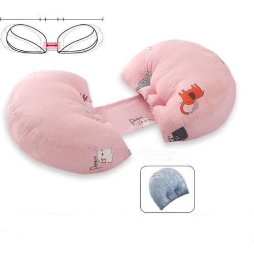 Multi-Function Adjustable Maternity Abdominal Support Pillow, U Shape Pregnancy Side Sleeper Protect Waist Sleep Pillow Cushion