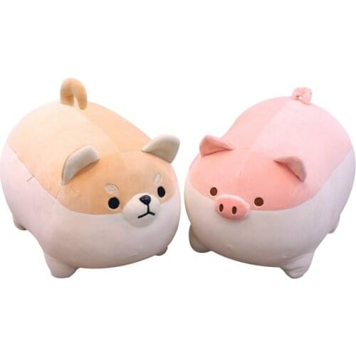 New 40/50cm Cute Shiba Inu Dog fat pig Plush Toy Stuffed Soft Animal Corgi Pig Pillow Birthday Gift Kawaii Valentine Present