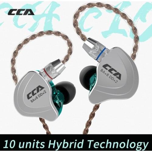Original CCA C10 4BA+1DD 10 Drivers Hybrid Earphone In-ear HIFI 3.5MM Wired Headset Monitor Sport DJ Stereo for iPhone/Xiaomi
