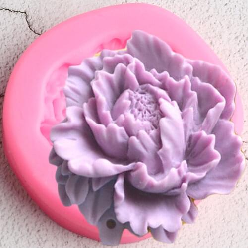 Peony Flower Silicone Mold Resin Clay Soap Molds Wedding Fondant Cake Decorating Tool Cake Baking Candy Chocolate Gumpaste Mould