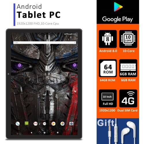 CIGE N9 Tab 4G Phone Call Tablet PC 10 Inch 1920X1200 FHD 6GB 64GB 6000mAh Battery Android 10 Core Dual SIM WiFi TF Card