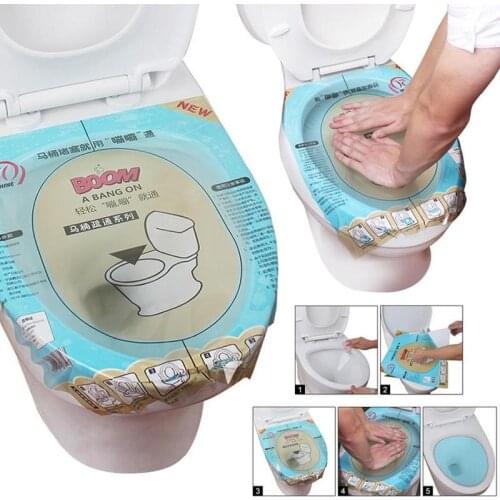 Toilet Seat Lifters Plunger Toilet Clogged Film Toilet Disposable Sticker Plunger Dredge Easy Fix Clogged Film Safe Clean
