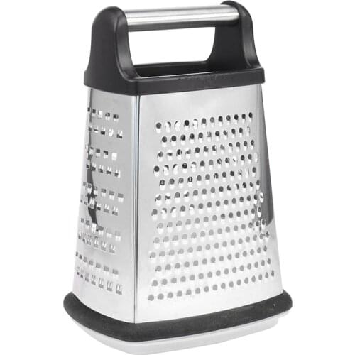Spring Chef Professional Box Grater, Stainless Steel with 4 Sides, Best for Parmesan Cheese