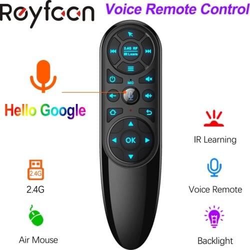 Q6 PRO Voice Remote Control 2.4G Wireless Air Mouse with Gyroscope Backlit IR Learning for Android TV Box H96 MAX X96 MAX TX6S