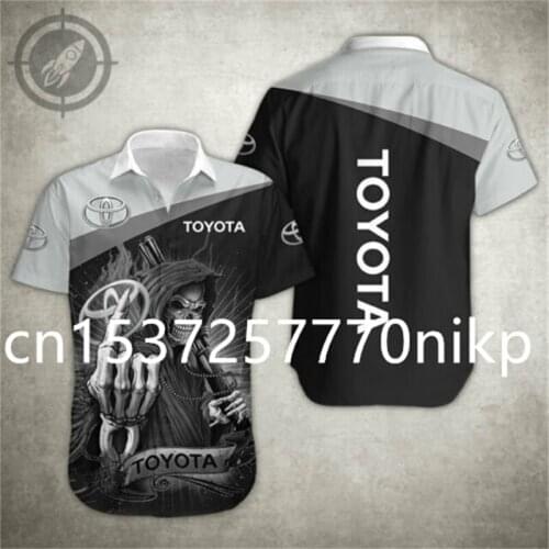 2021 TOYOTA Mens Polo Shirt High Quality Oversized T-shirt Hip Hop Harajuku Short Sleeve Shirt 3D Anime Casual Mens Clothing