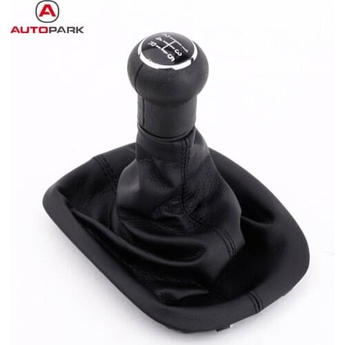 New 5 Speed Gear Shift Collars Knob Cover Replacement Gaitor Boot Black PU Leather for VW Passat B5 Volkswagen